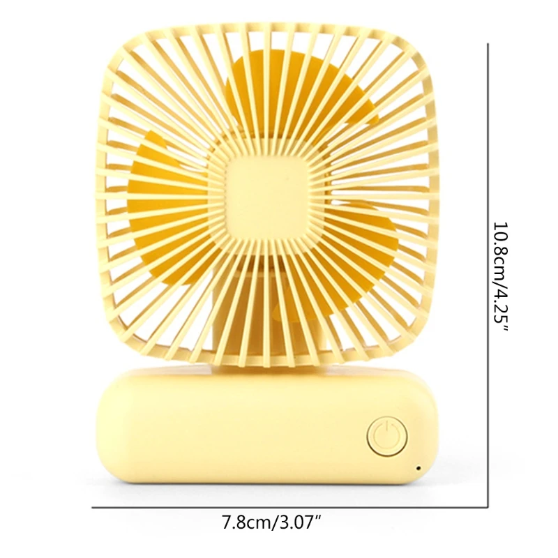 

Portable Mini Desktop Fan Simple Handheld Air Cooling Tool USB Rechargeable 3 Speeds for Home Office Travel Camping Outdoor