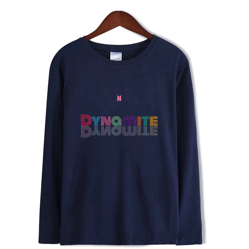 

New Album DYNAMITE Kpop T-shirts Fashion Hip Hop Men Women T Shirts Tee Shirt Casual Long Sleeve Unisex T-shirt Sweatshirts Tops
