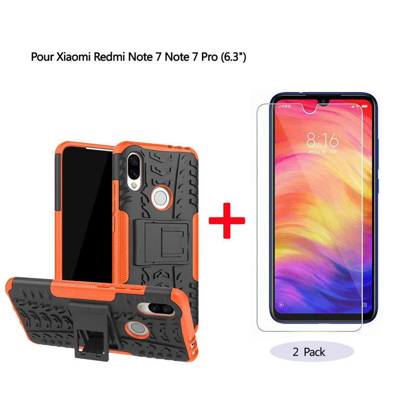 Для Xiaomi Redmi Note 7 Чехол Мягкий Силиконовый ТПУ и ПК ударопрочный анти-осенний HD