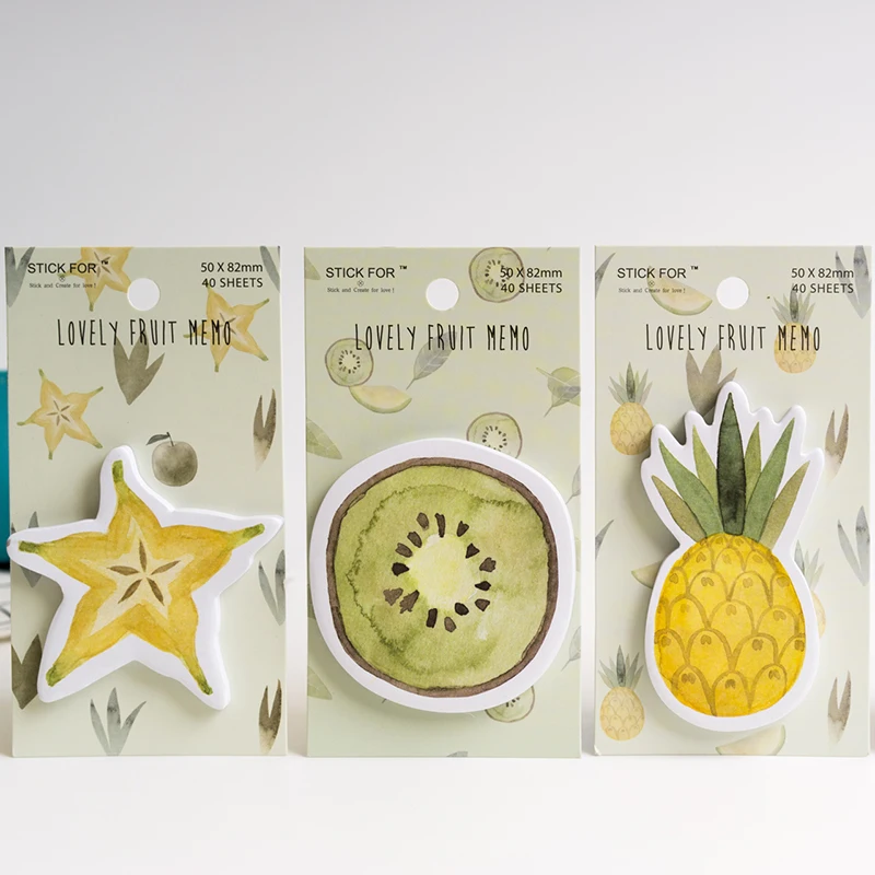 Фрукты нотки Клубника kawaii милый планировщик наклейки блокнот вкладки липкие