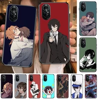bungo stray dogs clear phone case for huawei honor 20 10 9 8a 7 5t x pro lite 5g black etui coque hoesjes comic fash design