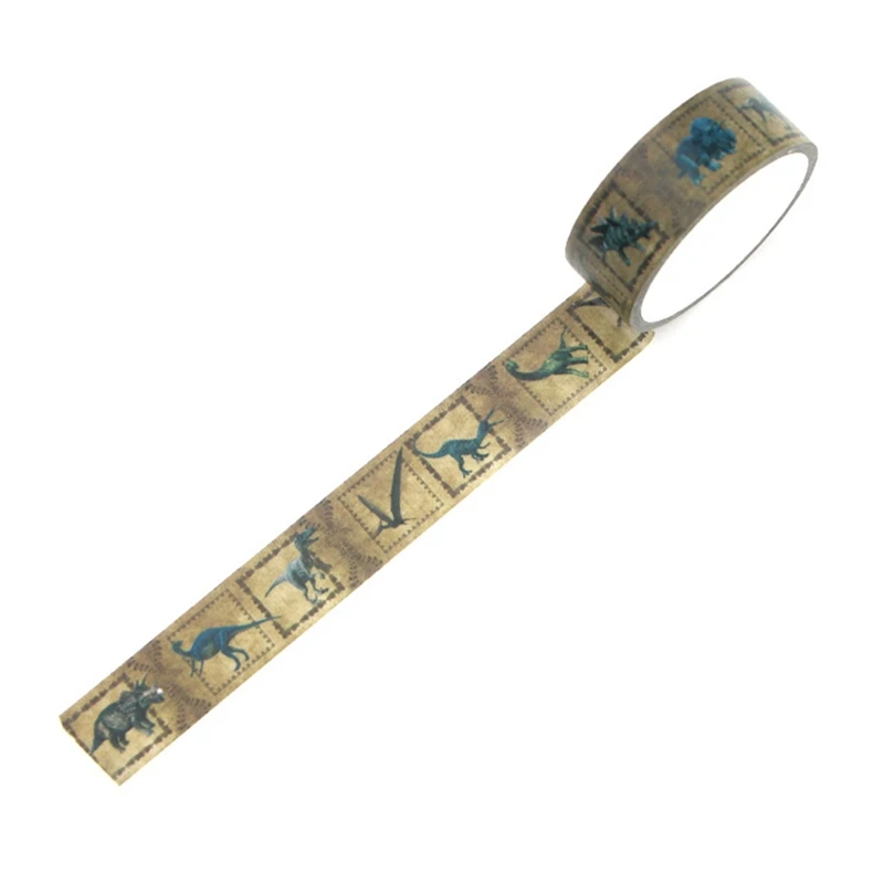 

Cute Dinosaur Paper Washi Tape Animals Creative Adhesive Tape DIY Scrapbooking Sticker Masking Tape DIY Decoration Stickers