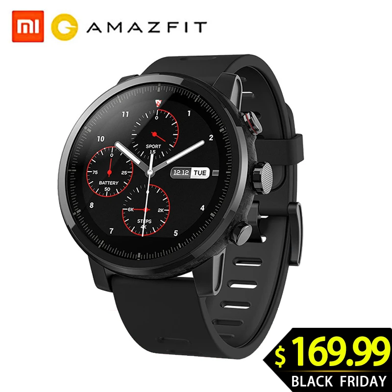 Amazfit умные часы Amazfit Stratos водонепроницаемые напоминания о звонках Bluetooth Музыка gps Поддержка 11 спортивных режимов 5ATM