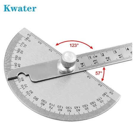 

140mm stainless steel carpentry tools 180 protractor anglemeter measuring Metal Angle ruler rotary mechanicl Angle