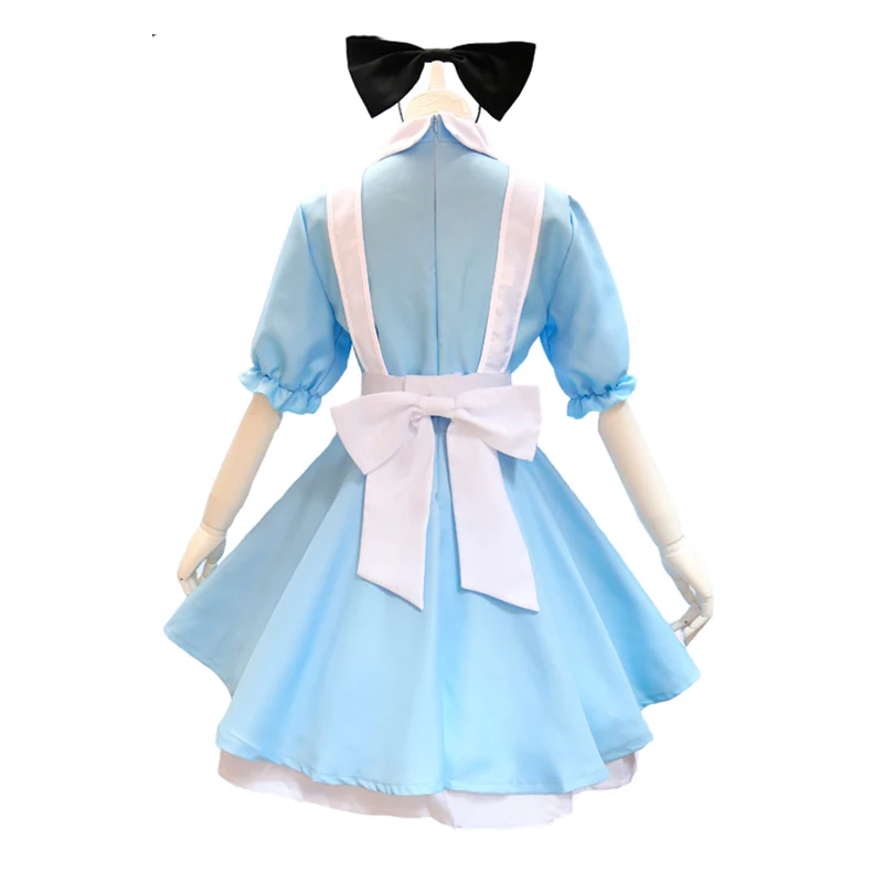 

Anime Re Life In A Different World From Zero Cute Blue Lolita Maid Dress Cosplay Costume