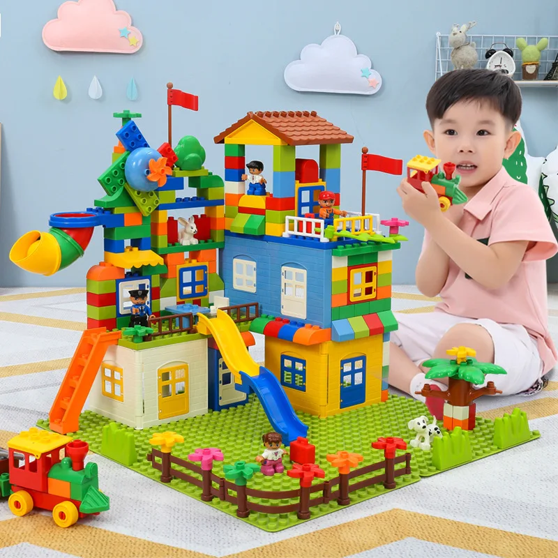 Конструктор Marble Race Run большой конструктор совместимый с Lego Duploe воронка