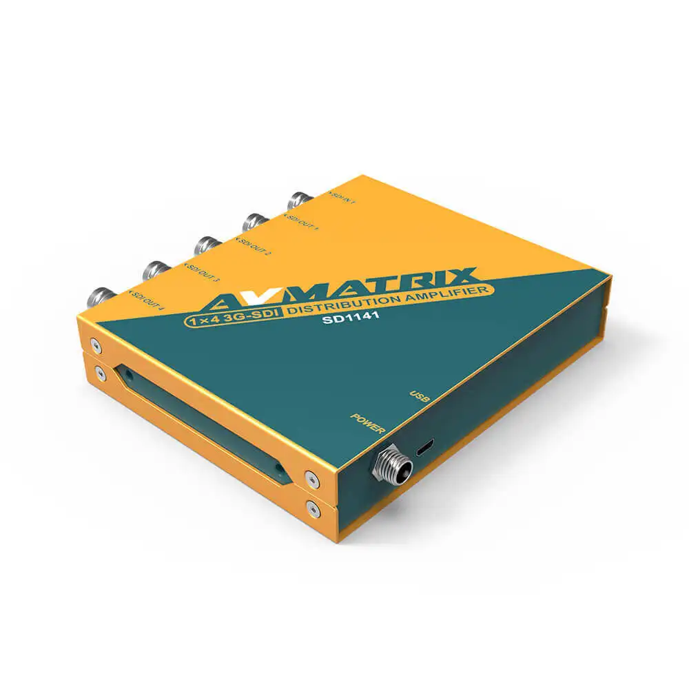 AVMATRIX SD1141 1*4 3G HD-SDI/SDI усилитель распределения видео SDI сплиттер с адаптером