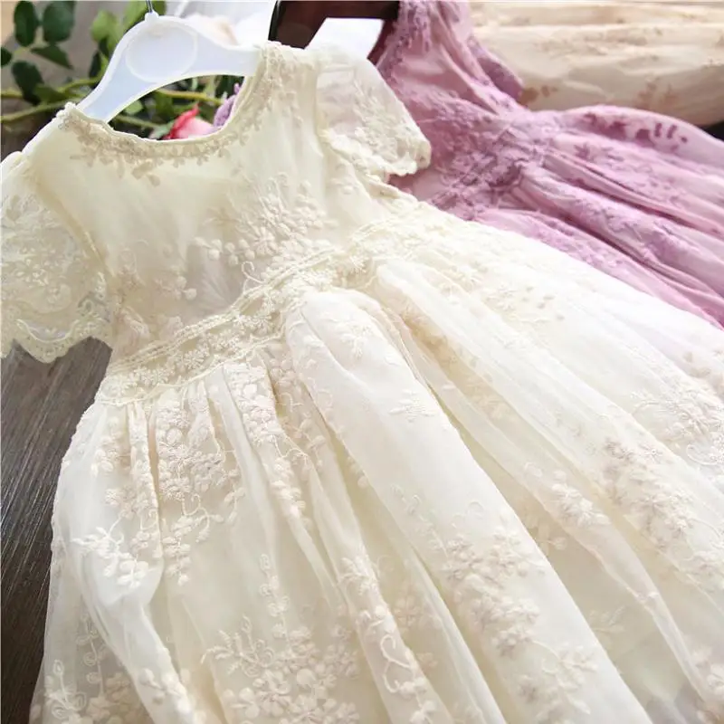 

Summer Girl Clothes Kids Dresses For Girls Lace Flower Dress Baby Girl Party Wedding Dress Children Girl Princess Dress 3 8Y
