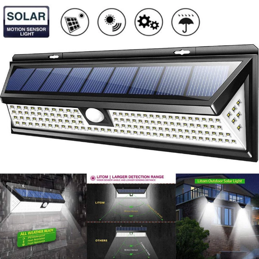 

20-118 LED Solar Light Outdoor PIR Motion Sensor LED Wall Lights Waterproof Solar Sunlight Powerful Garden Street Security Lamp