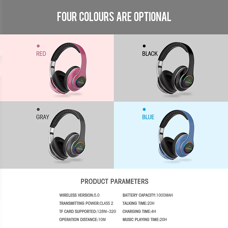 

Foldable wireless headset AS-WH03 Bluetooth Headphone 3D stereo Sport gaming With Microphone Earphone Support TF Card FM Radio