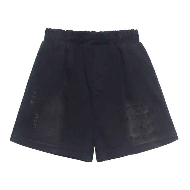 

kywommnz Women Cowboy Shorts High Waist, Straight, Loose,Wide Legs, Thin Streetwear Regular Elastic Waist Pants Summer 2021 E610