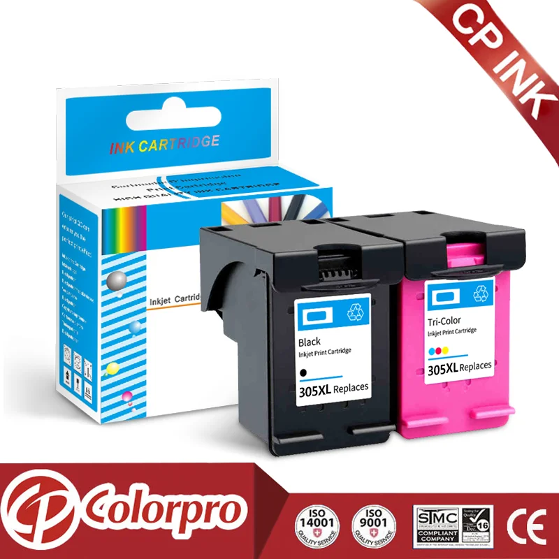 

Colorpro 305xl Compatible Ink Cartridge Replacement For HP 305 xl Deskjet 4110 4120 4122 4130 HP Envy 6010 6020 6022 6030 6032