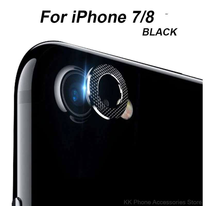 For iPhone 7 8 Для iPhone X XS Max XR 7 8 Защита объектива камеры алюминиевый кольцевой чехол для iPhone 6 6s 7 8 Plus Защитная крышка для камеры мобильного объектива - Цвет: For iPhone 7 8