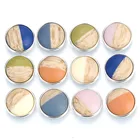 10 шт.лот, новые ювелирные изделия, смешанные стили, Имбирная смола, 18 мм, кнопки, подходят для браслетов, ювелирные изделия, ZD053