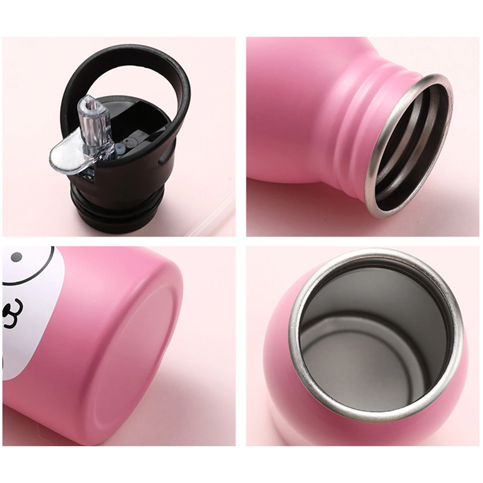 

500ml Water Bottle for Children Stainless Steel Sports Bottles American Style Outdoor Travel Portable Leakproof Drinkware