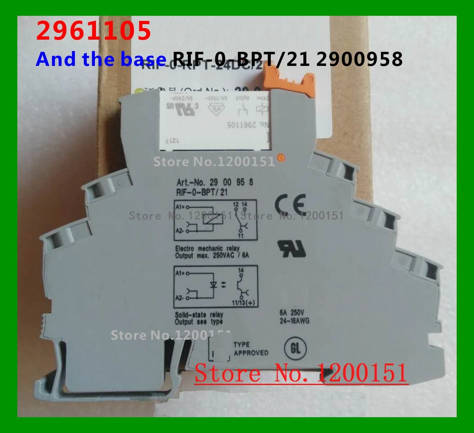 2961105 реле мощности 6A 250VAC 24VDC 5 контактов и базовый RIF 0 BPT/21 2900958|Интегральные схемы| |