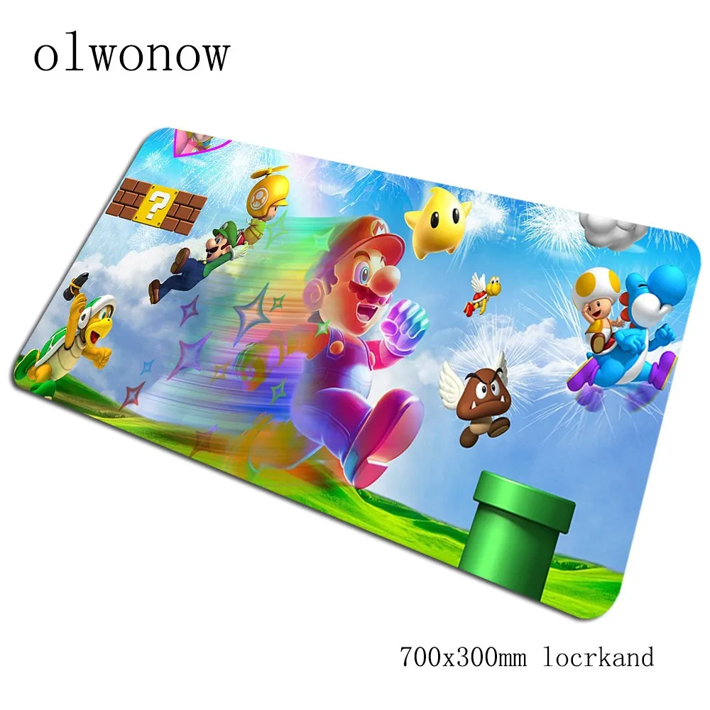 Size 700x300x2mm Mario Коврик для мыши locrkand коврик для мыши notbook компьютерный коврик для мыши 70x30 см игровой коврик для мыши геймер к клавиатуре коврики для мыши для ноутбука - Цвет: Size 700x300x2mm