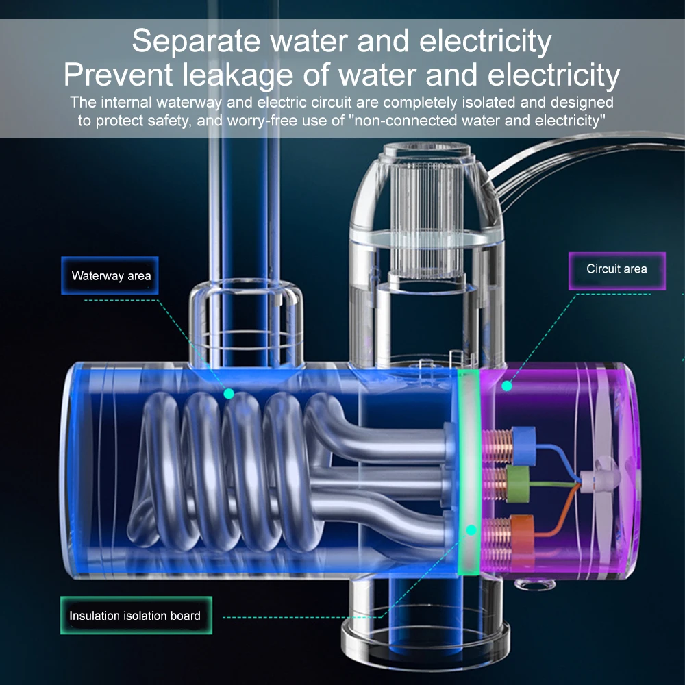 Электрический водонагреватель кран с ЖК-дисплеем температуры 3000 Вт мгновенный