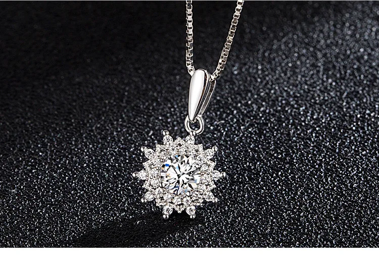 

Natural 2 Carats Moissanite Wedding Pendant S925 Sterling Silver Necklace Bizuteria Punk Silver 925 Jewelry Gemstone Pendants