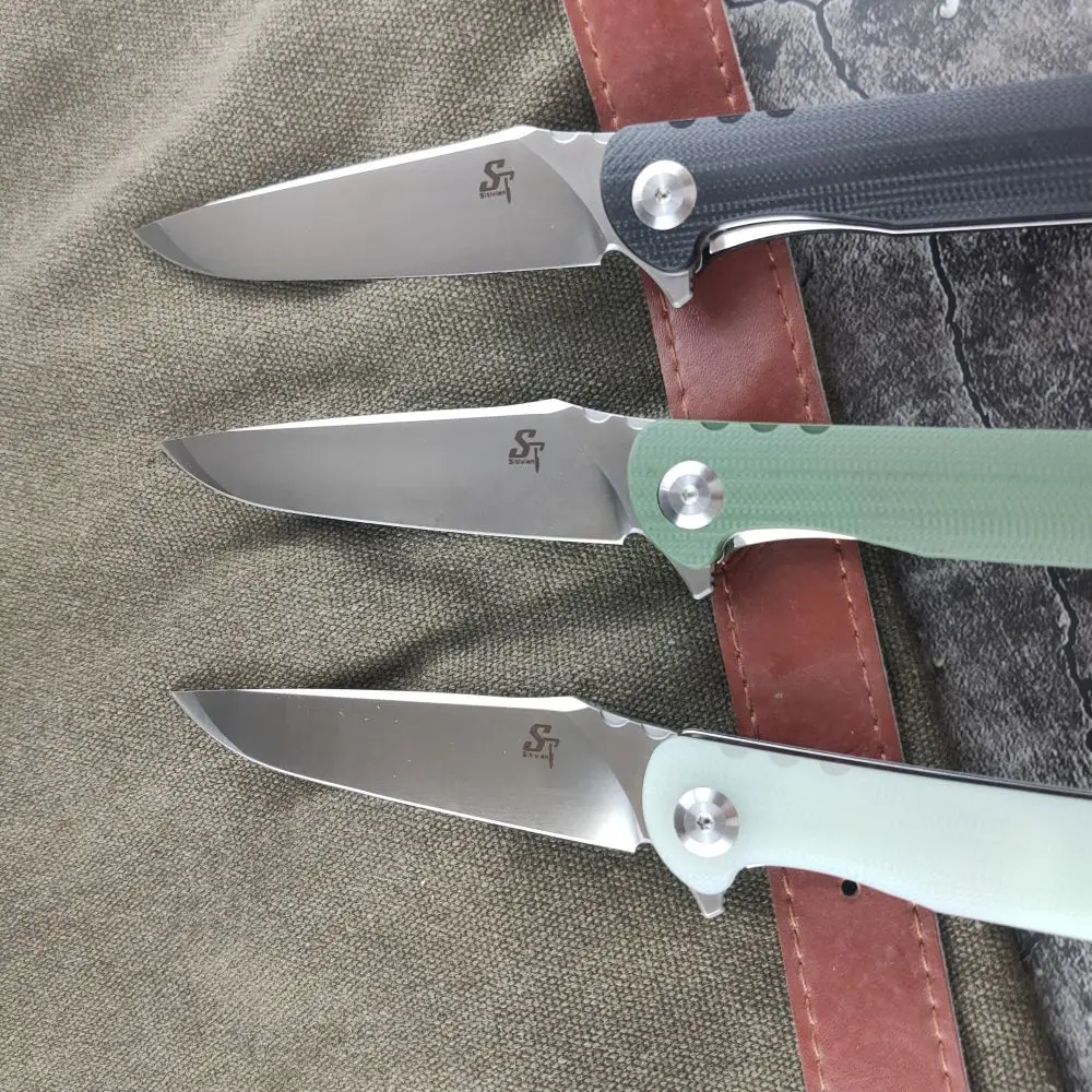 

Sitivien ST-101 Pocket Folding Knife G10 Handle D2 Steel Survival Knives Outdoor EDC Tool Ball Bearing Multi Camping Knife