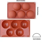 1 шт., полусферическая силиконовая форма для выпечки, 456 полости