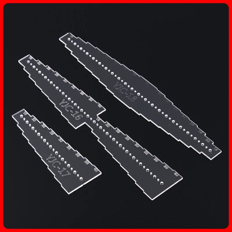 1 комплект Акриловый ремень позиционирования линейка ручной кожаный с рисунком