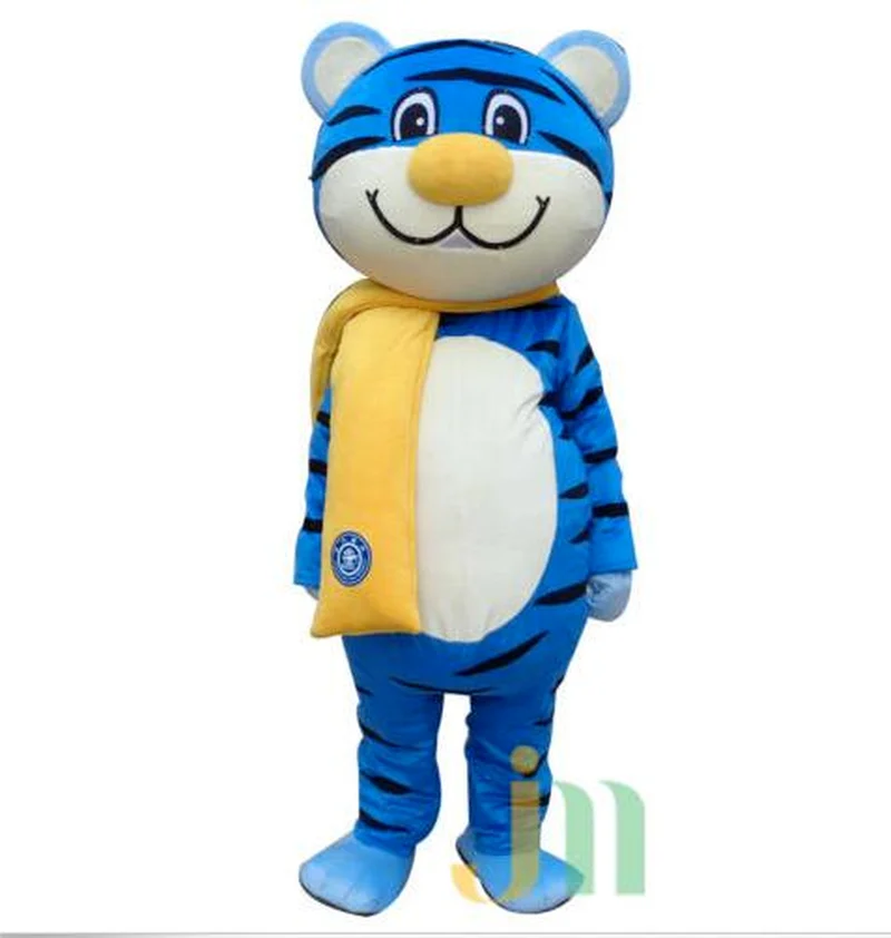 

Blue Tiger Mascot Costume Cartoon Animal Christmas Adults Fancy Dress Halloween Event Apparel Cartoon Character Birthday Clothes