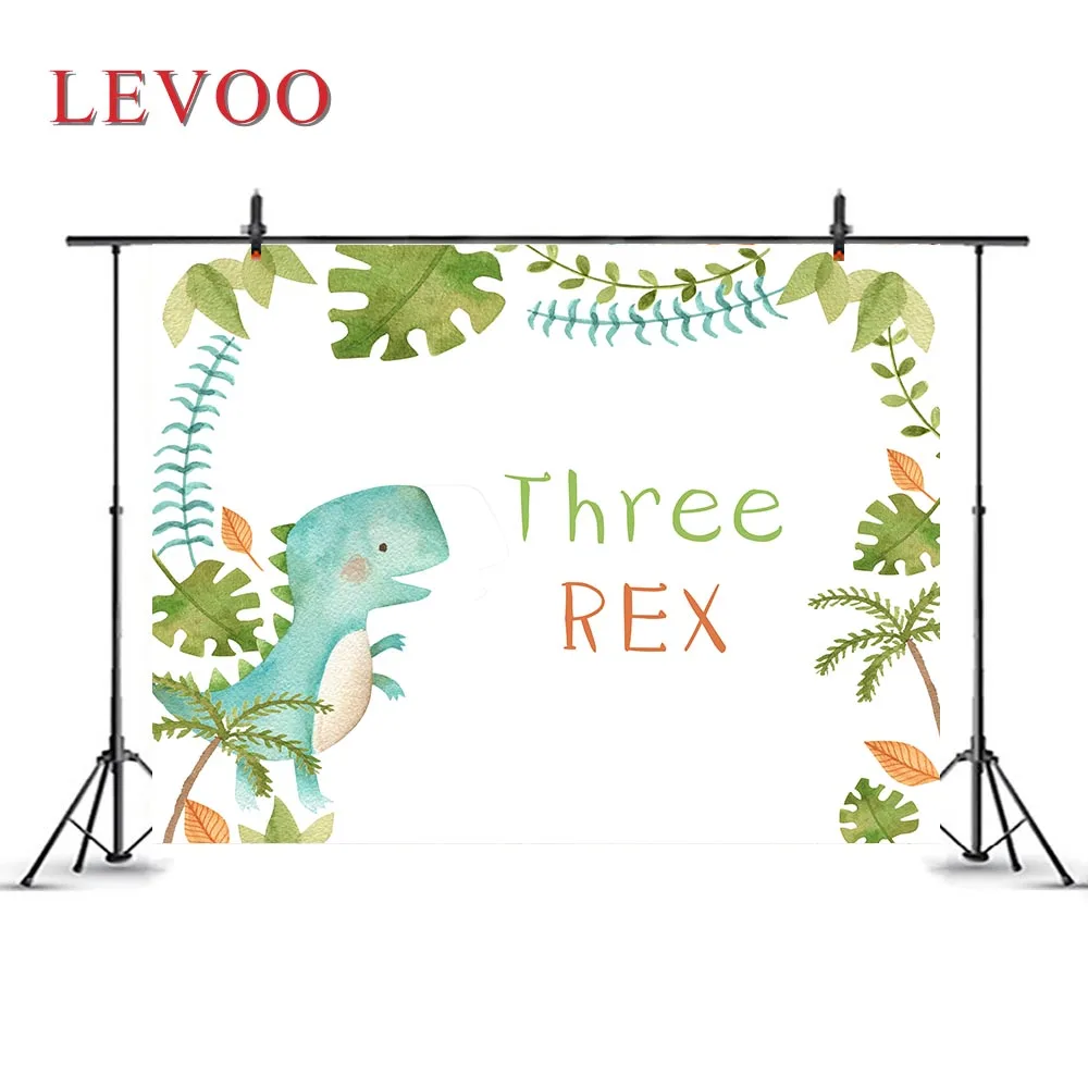 

Levoo мультфильм Динозавр искусственная кожа полиэстер винил три Рекс вечерние ринка Декор Фон баннер реквизит Фотофон фотозона