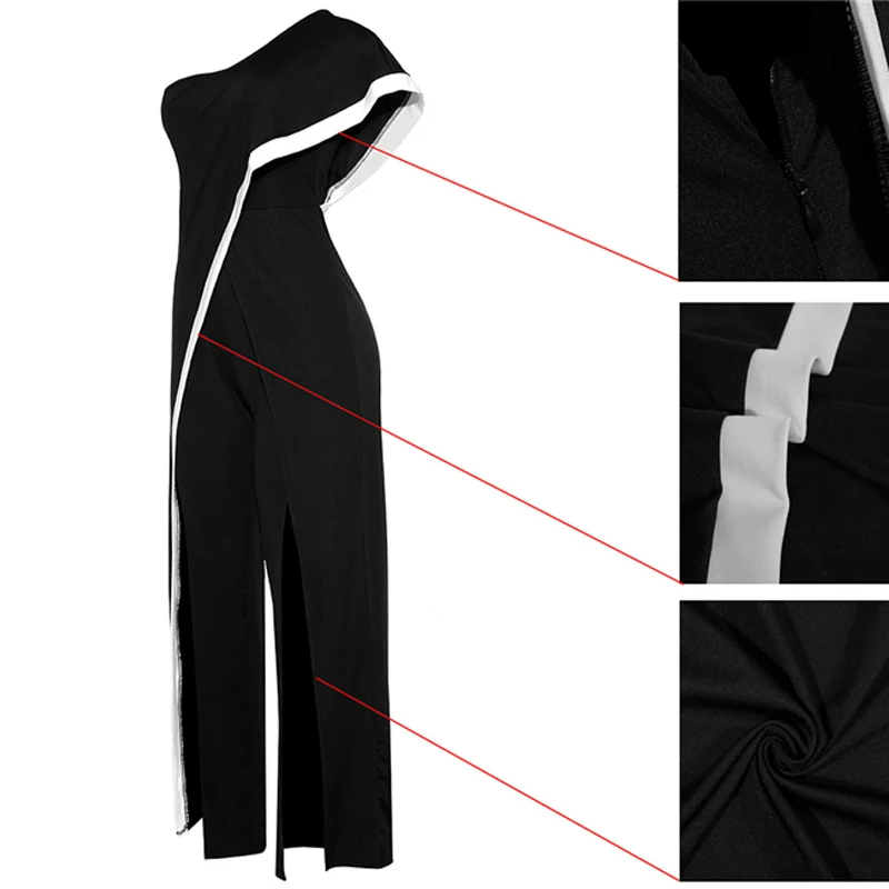 Элегантный женский комбинезон на одно плечо модный вечерний Свободный с