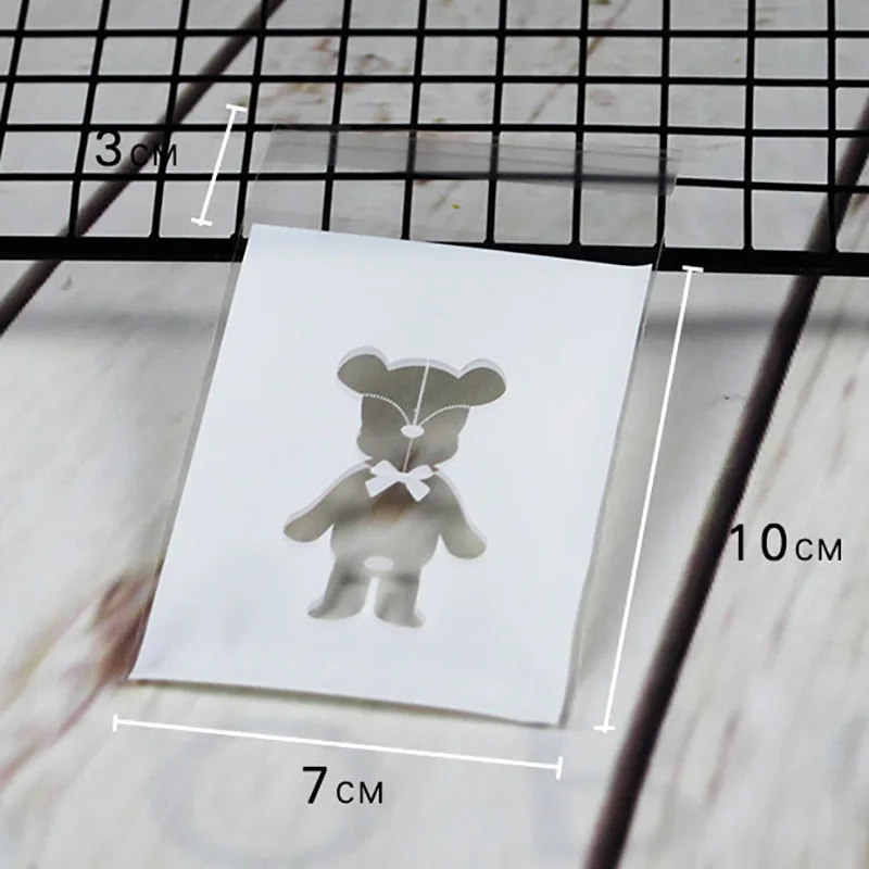 polar bear 100 шт красочные чашки подарочные пакеты для сладостей клубника панда вечерние Goodie упаковка сувениры подарок торт прозрачная упаковка печенье - Цвет: polar bear