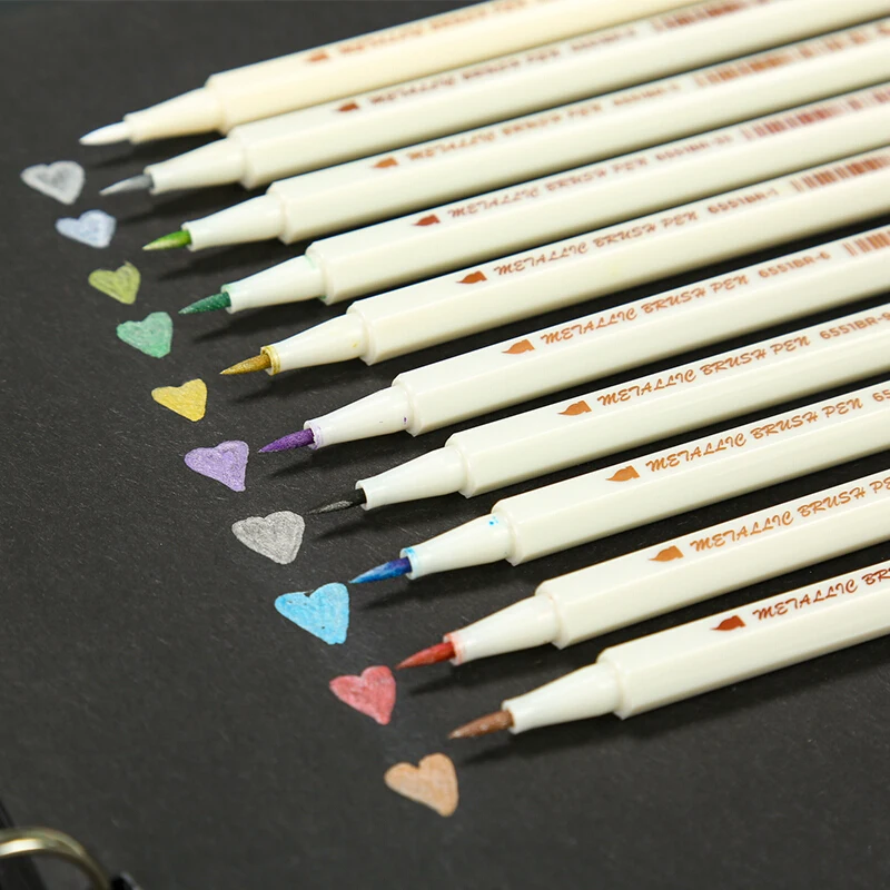 

STA Metallic Paint Brush Marker Pen For DIY Photo Album Scrapbooking Crafts Card Making