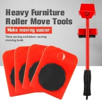 furniture mover tool set transport lifter heavy stuff moving 4 wheeled mover roller with wheel bar moving device tools dropship