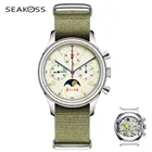Часы SEAKOSS Мужские механические, 40 мм, с хронографом, 1963, с ручным заводом