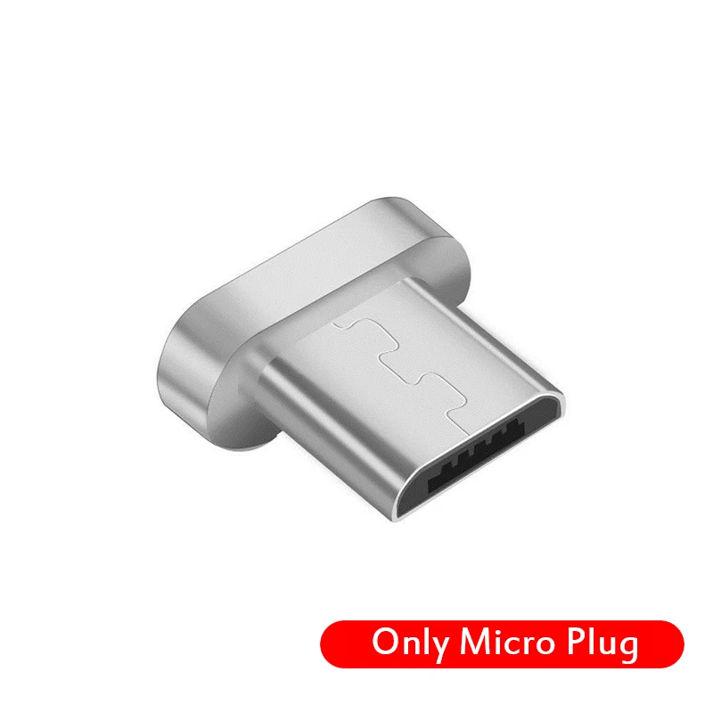 Магнитный кабель USB кабель с нейлоновой оплеткой Магнит Micro USB кабель с светильник для быстрой зарядки передачи и синхронизации данных Зарядное устройство кабель для передачи данных для Iphone samsung Android - Цвет: Only Micro Plug