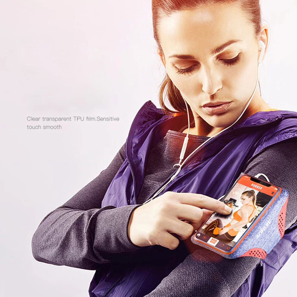 Унисекс сумки для бега ремень на руку мобильного телефона сенсорный экран