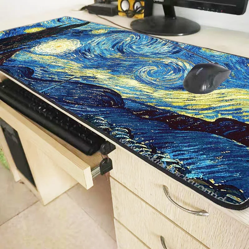 Mairuige, масляный рисунок с мышью, коврик 900X400 мм, резиновый игровой коврик с замком, коврик для мыши, клавиатура, компьютерная мышь, коврик для Cs Go Dota Gamers