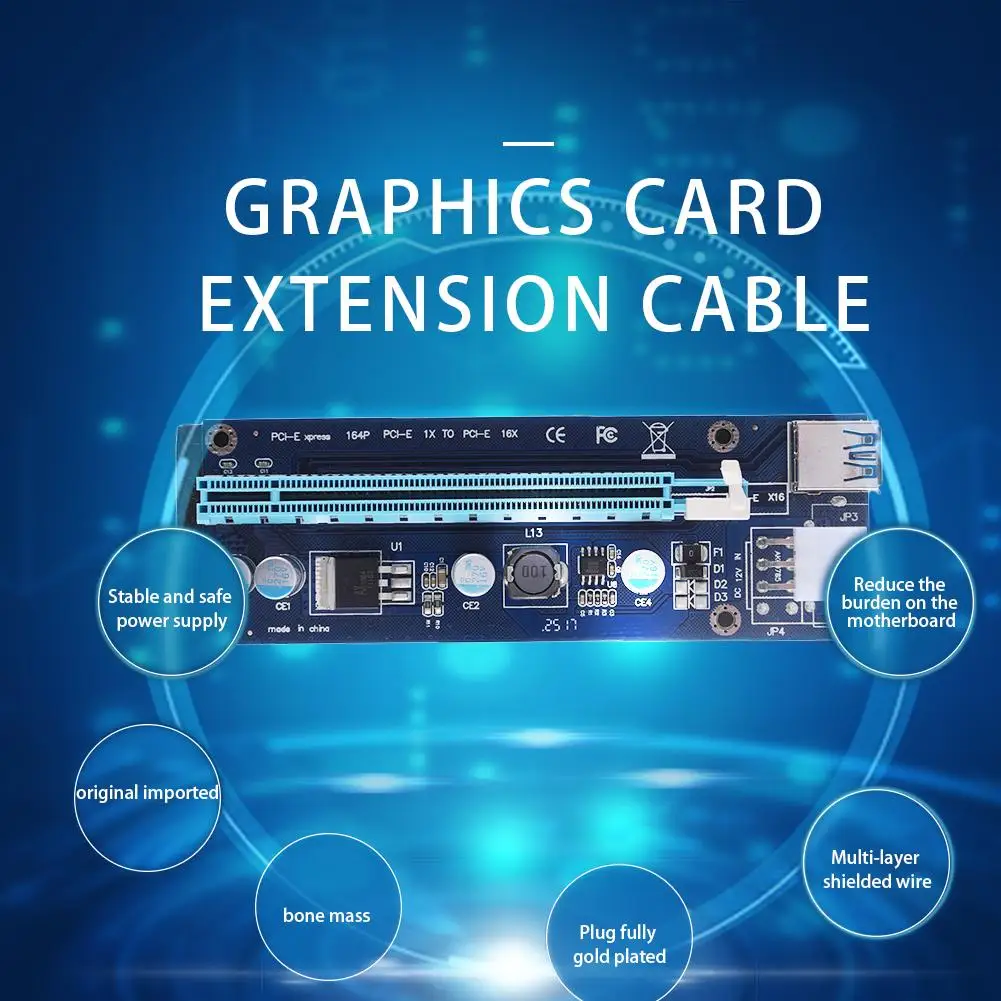 

Переходник для Райзера pci-e/pci-e, 1x 4x, 8x, 16x, USB 3,0