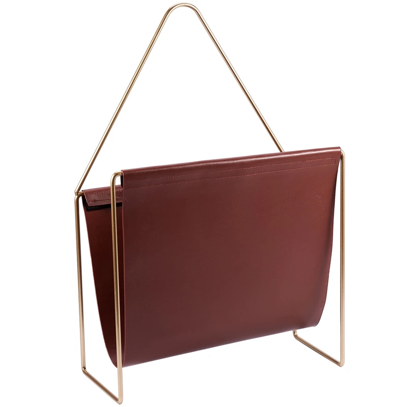 

Лучшая креативная Кожаная подставка для журналов, Настольная папка, держатель для книг, подставка для газет, домашний декор