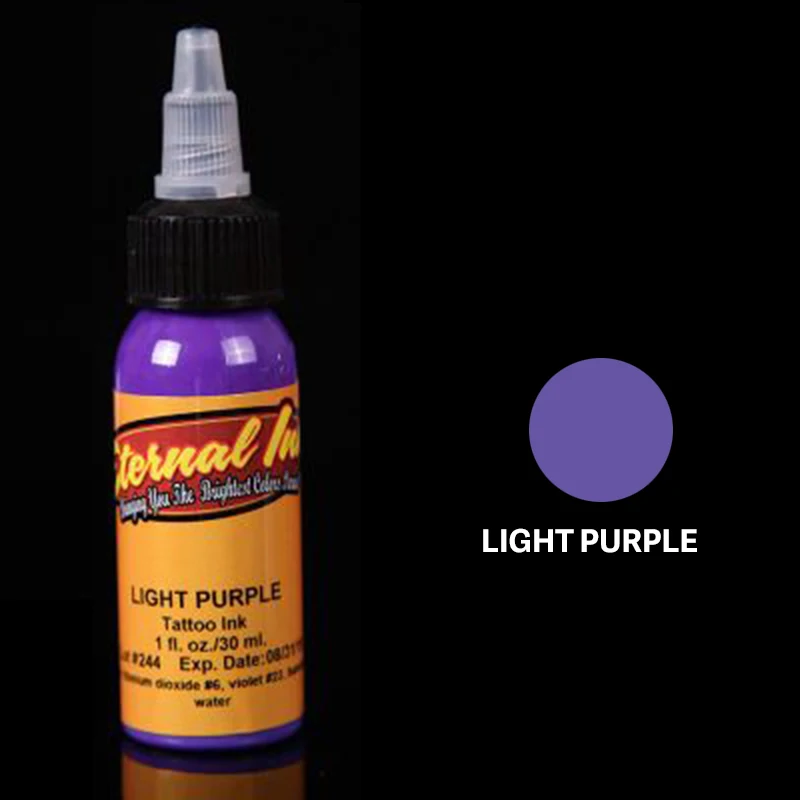 light purple Макияж Перманентная Татуировка набор чернил пигмент pigmentos цвет татуировки tinta tatuaje чернила для татуировки encre tatouage динамические чернила - Color: light purple