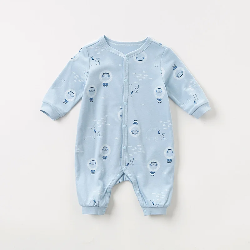 DB9616 dave bella осень унисекс Детский комбинезон ребенок печати бутик новорожденный 1