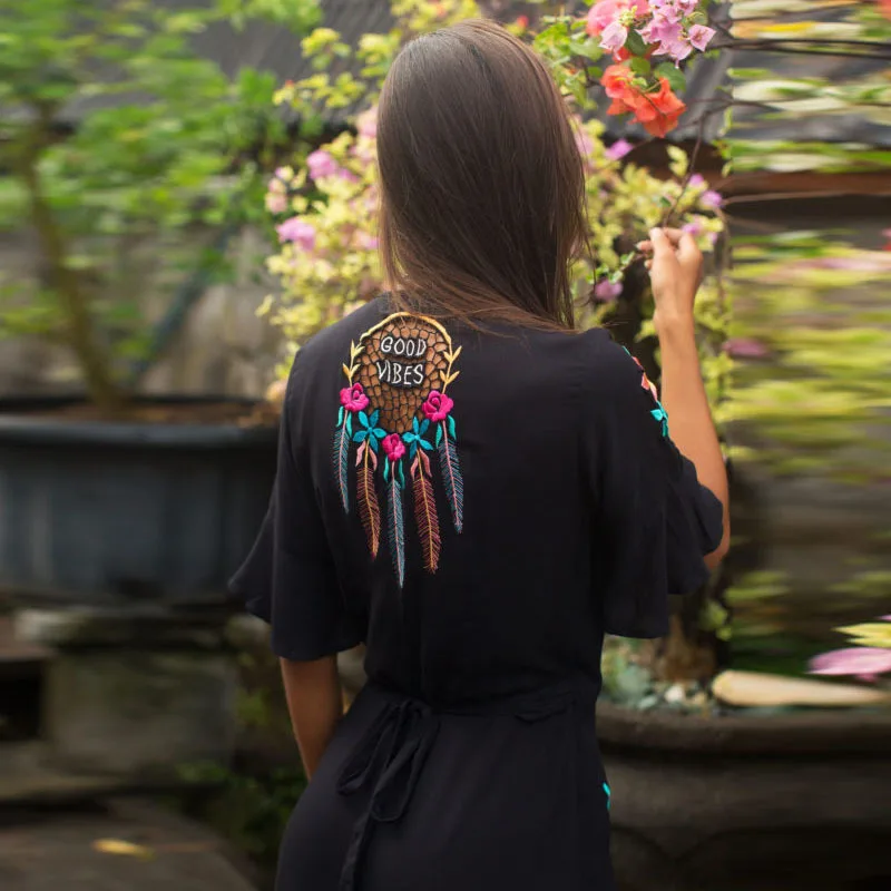 

ZOGAA 2019 Bohemian New Summer Dresses Plus Size Embroidered Ruffles Spliced Long Dress Sexy V Neck Asymmetrical Beach Dress