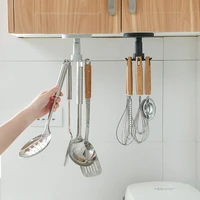 360 degrees rotated kitchen hooks self adhesive 6 hooks home wall door hook handbag clothes ties bag hanger hanging rack