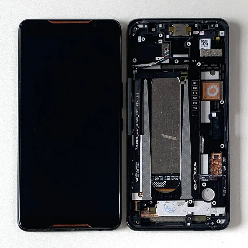 6 0original supor amoled msen for asus rog phone zs600kl lcd display screentouch panel digitizer for asus zs600kl frame free global shipping