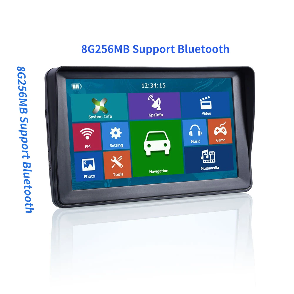 Автомобильный GPS-навигатор HD экран 7 дюймов 8 ГБ 800 МБ разрешение 480 * Bluetooth AVIN Navitel