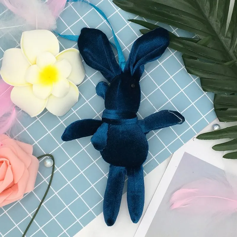 Easter plush rabbit pendant Animal Stuffed Dress Rabbit Key chain TOY Kid's Party Plush Mobile Wallet Pendant Decoration | Дом и сад