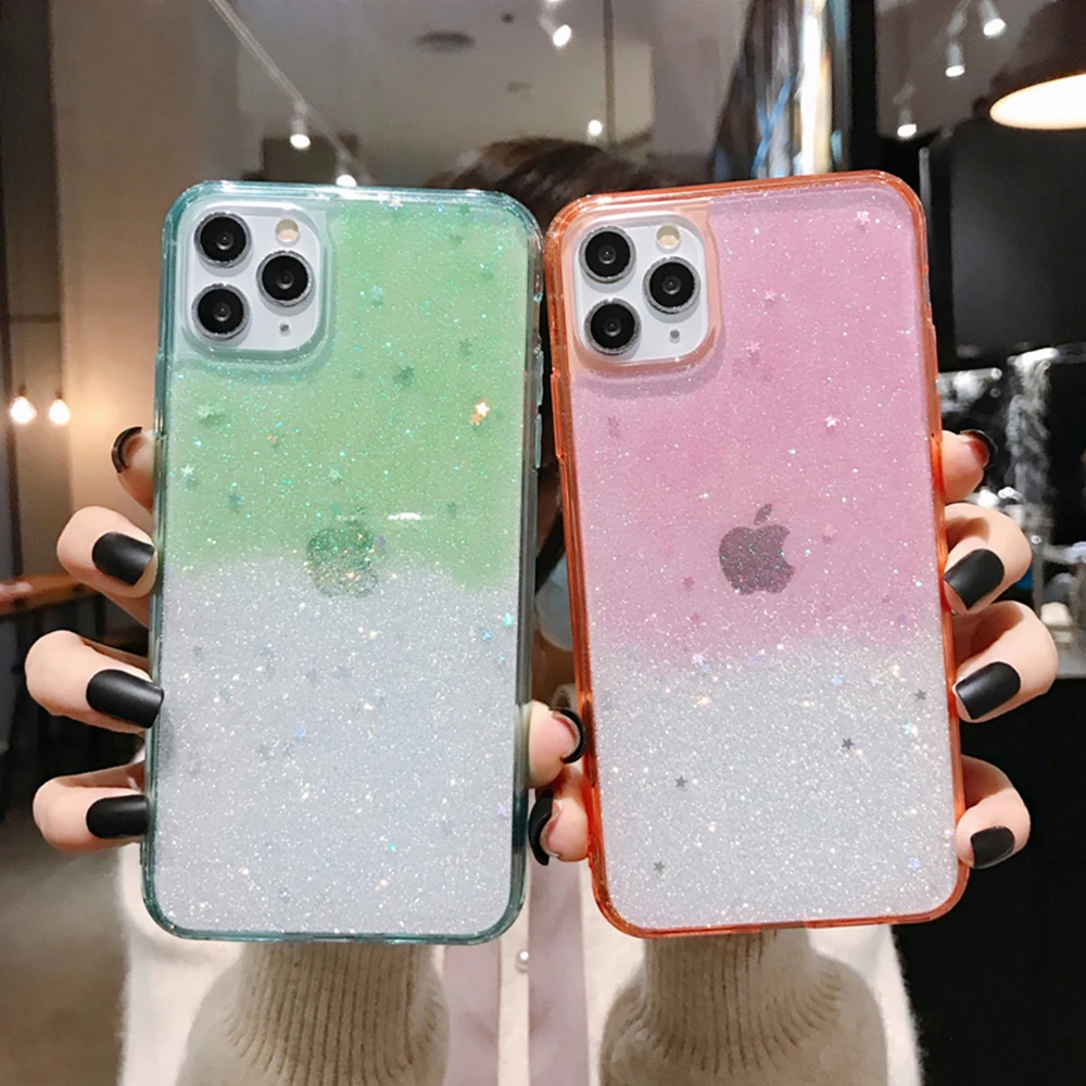Роскошный блестящий чехол для телефона Apple iPhone X XR XS 11 Pro Max 8 7 6S 6 Plus мягкий