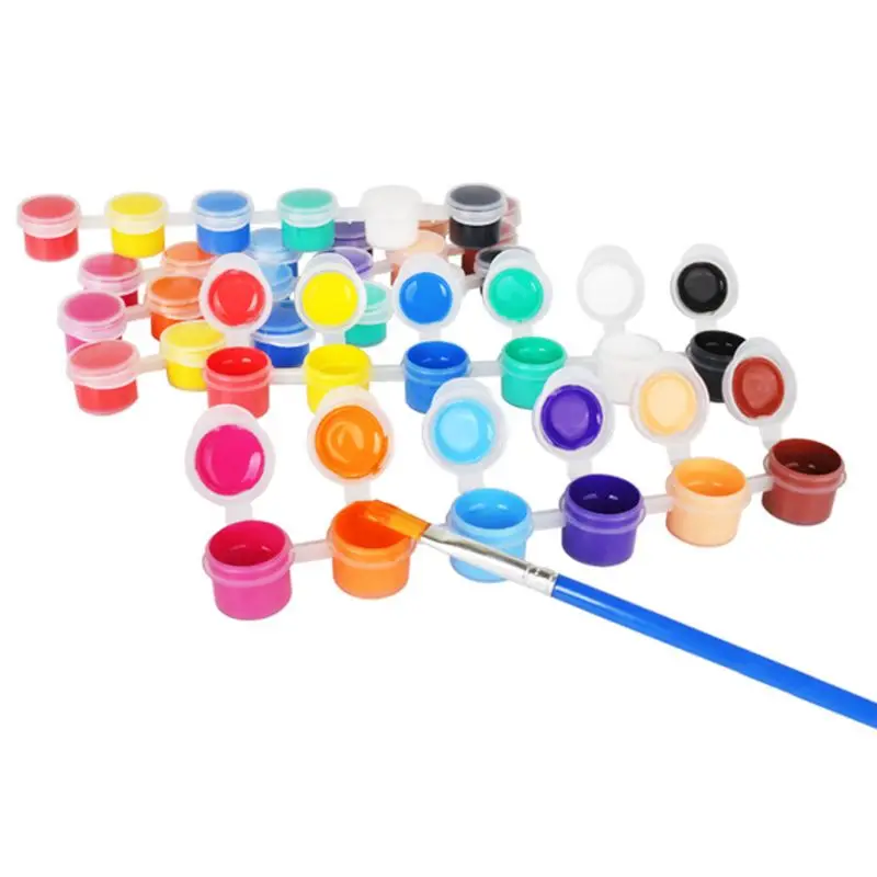 

2ml 12 Vibrant Colors Washable Gouache Paint for Kids School Finger Paint R91A