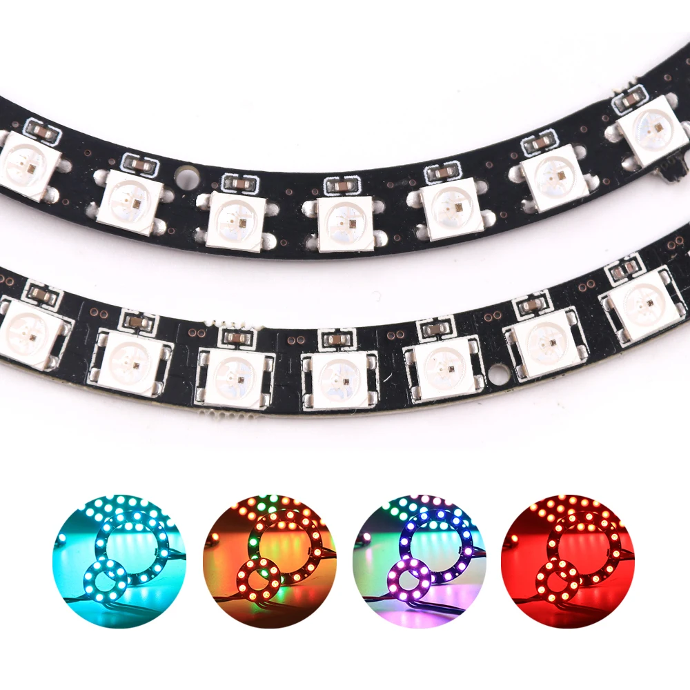 5 в постоянного тока Модифицируемый WS2812 SK6812 5050 RGB светодиодное кольцо ic