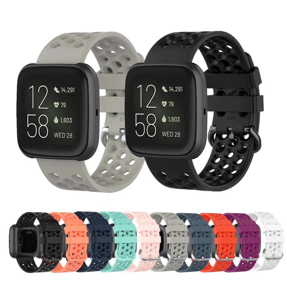 

Воздухопроницаемый ремешок для Fitbit Versa/ Versa Lite/ Versa 2, сменный силиконовый быстросъемный спортивный ремешок для часов Fitbit Versa2