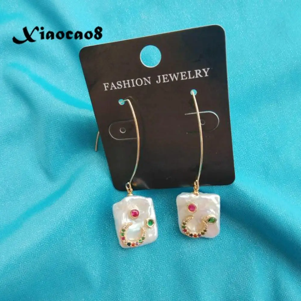 Новые жемчужные серьги для женщин модные ручной работы со стразами Женские